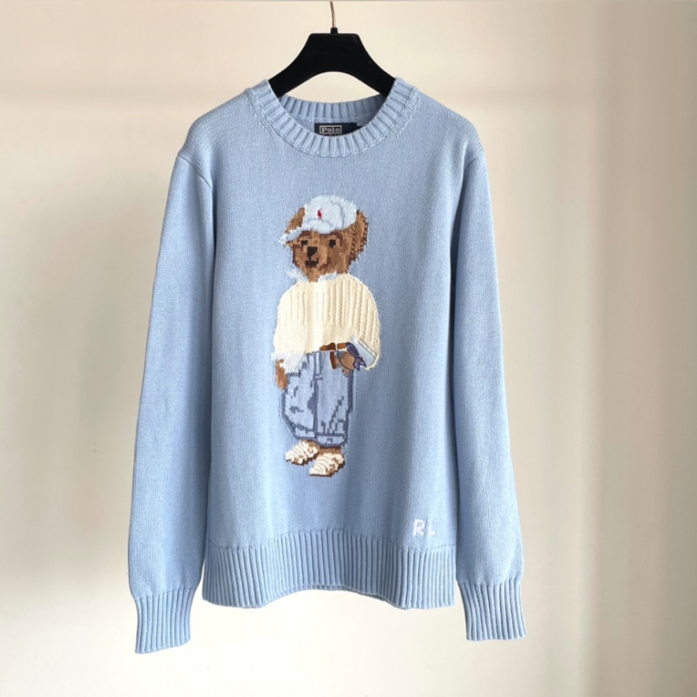 Blue Polo Ralph Lauren Bear Sweater